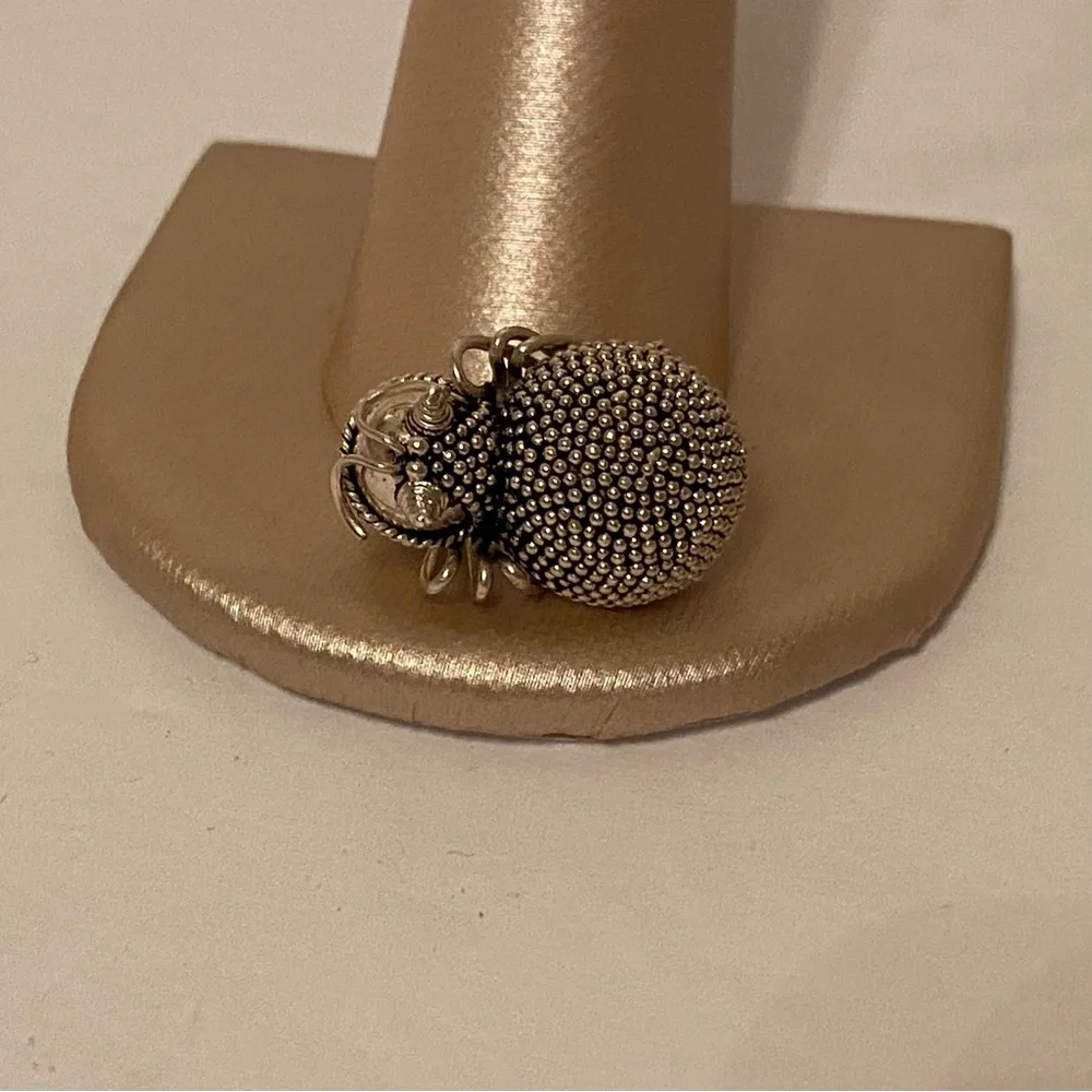 BROOCH PIN 925 STERLING SILVER LITTLE PUFFY BUG 4.2g